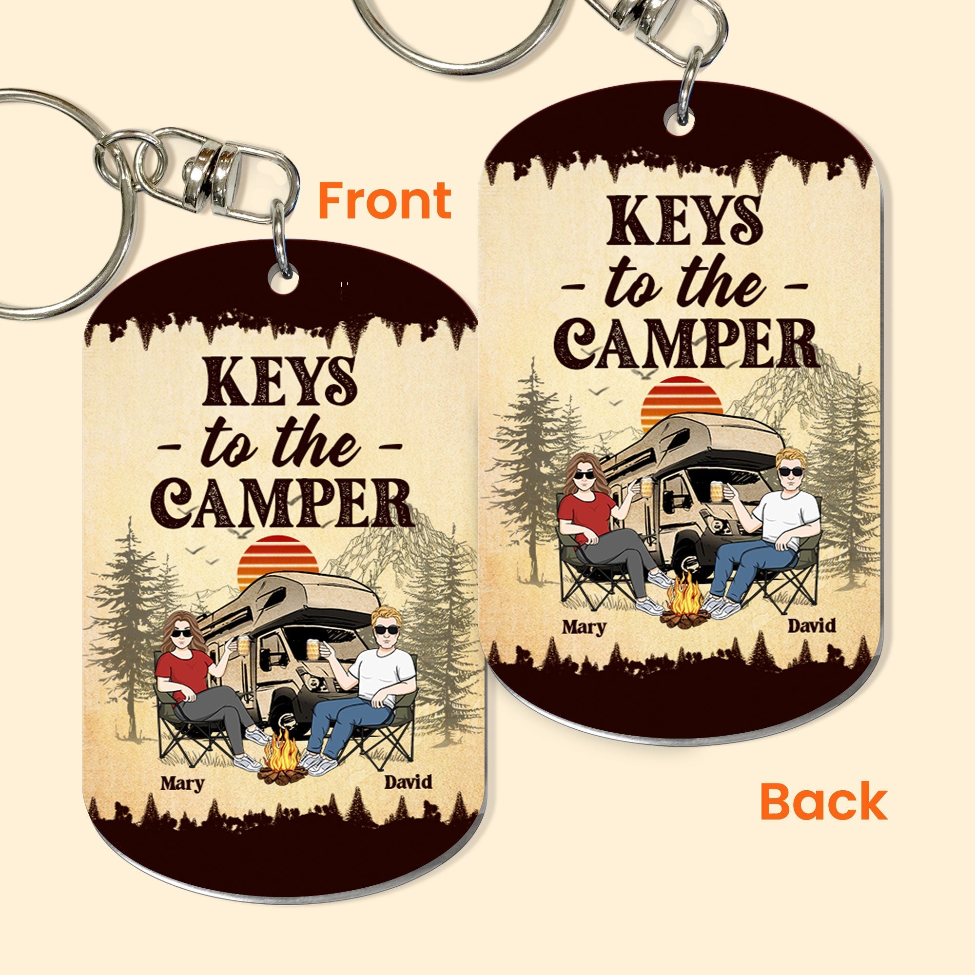 Keys To The Camper - Personalized Keychain