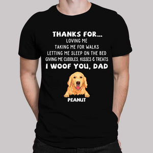 Dog Thanks For... - Personalized Custom Unisex T-shirt