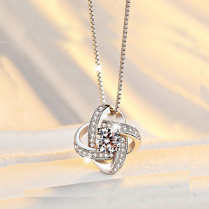 Personalized Necklace Gift For Badass Bestie Love Knot Necklace With Message Card And Box