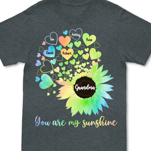 Family - You are My Sunshine Grandma/Mom - Personalized Unisex T-Shirt