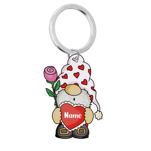Personalized Lovely dwarf Gift Custom Name&Color STAINLESS STEEL Keychain
