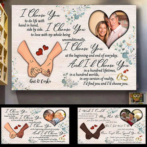 Gift For Couple Poster - Hand In Hand I Choose You...