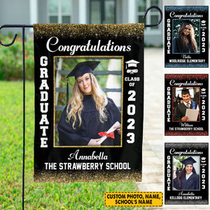 Personalized Senior Class of 2023 Graduation Senior Garden Flag