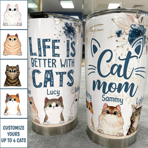 Cat Mom Personalized Tumbler - TB035PS11