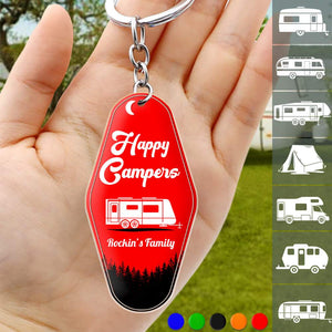 Happy Campers Camping Personalized Acrylic Keychain