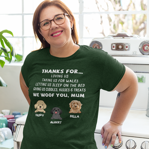 Dog Thanks For... - Personalized Custom Unisex T-shirt