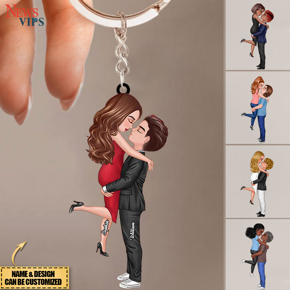 Hug Couple Personalized Keychain Perfect Gift For Your Lover