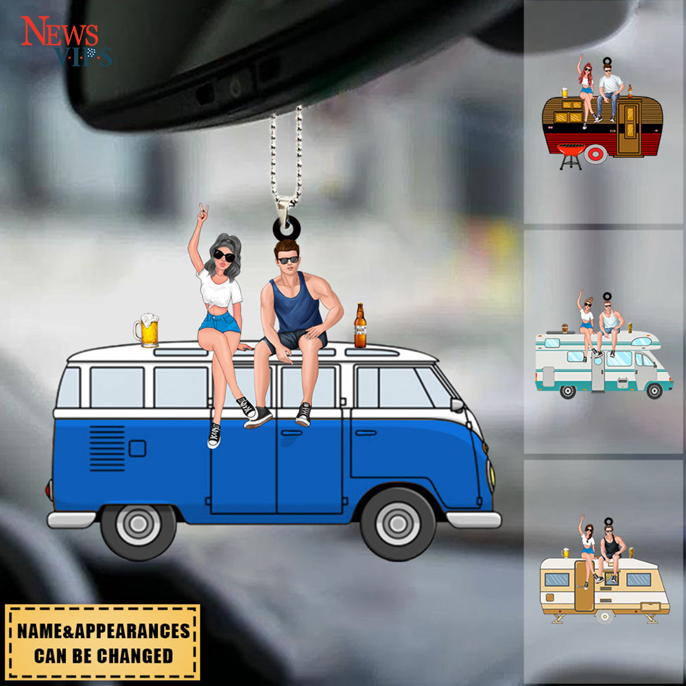 Couples Going Camping, Personalized Ornament