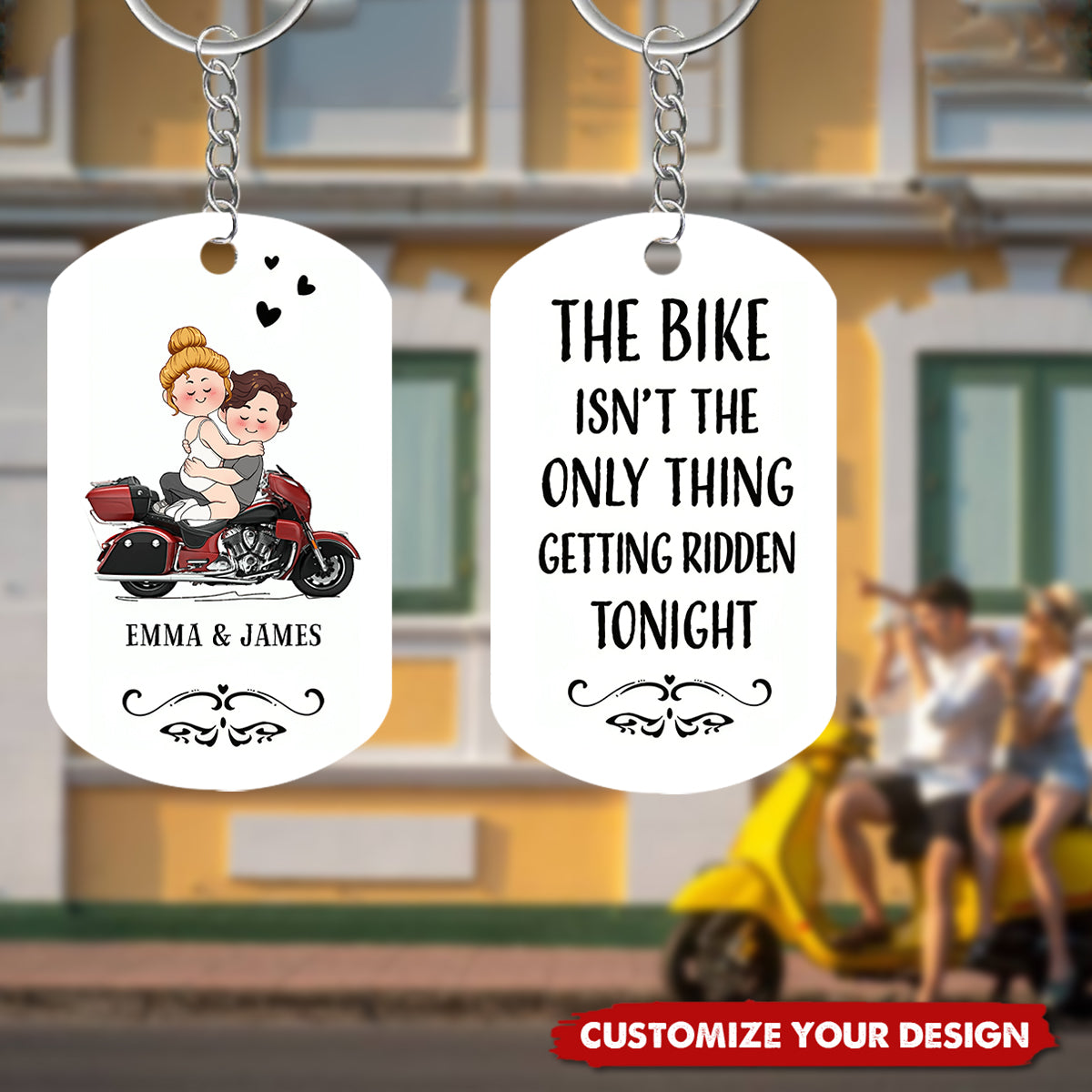 I Will Ride You - Personalized Couple Stainless Steel Keychain