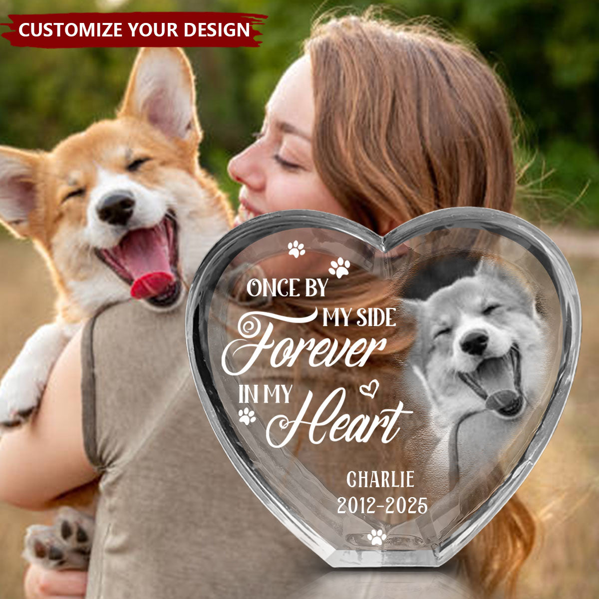 Custom Photo Your Love Lives On In My Heart - Memorial Personalized Acrylic Plaque