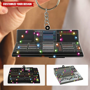 Personalized Audio Engineer Keychain - Sound Engineer Keychain