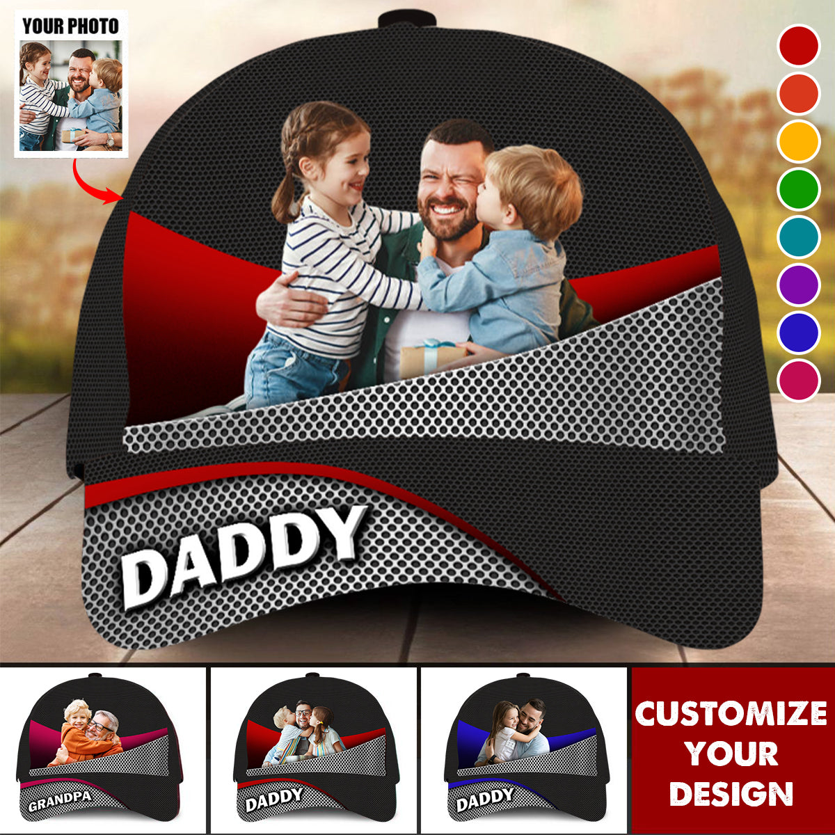 Custom Photo Best Dad Ever Father's Day Personalized Classic Cap