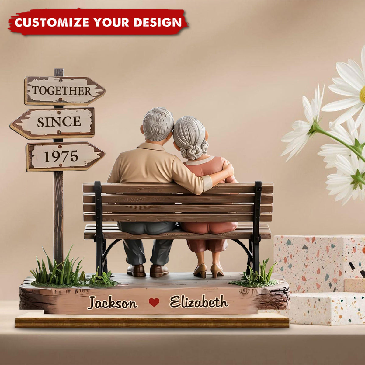 Together Is My Favorite Place To Be - Couple Personalized Wooden Plaque