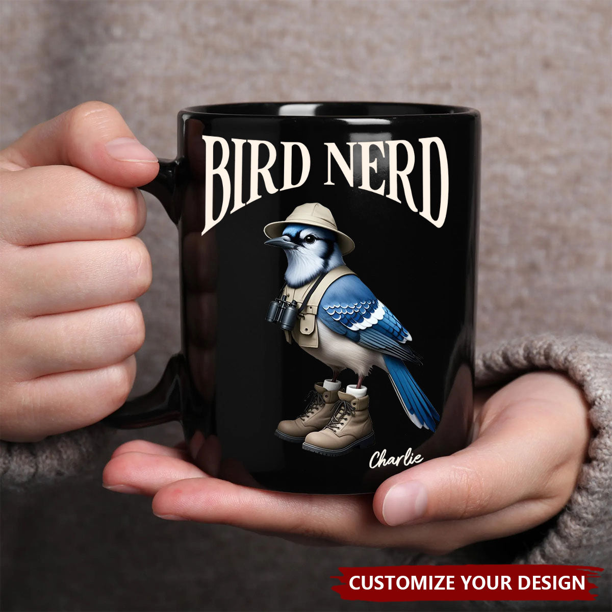 Bird Nerd Funny Bird Watche Personalized Black Mug
