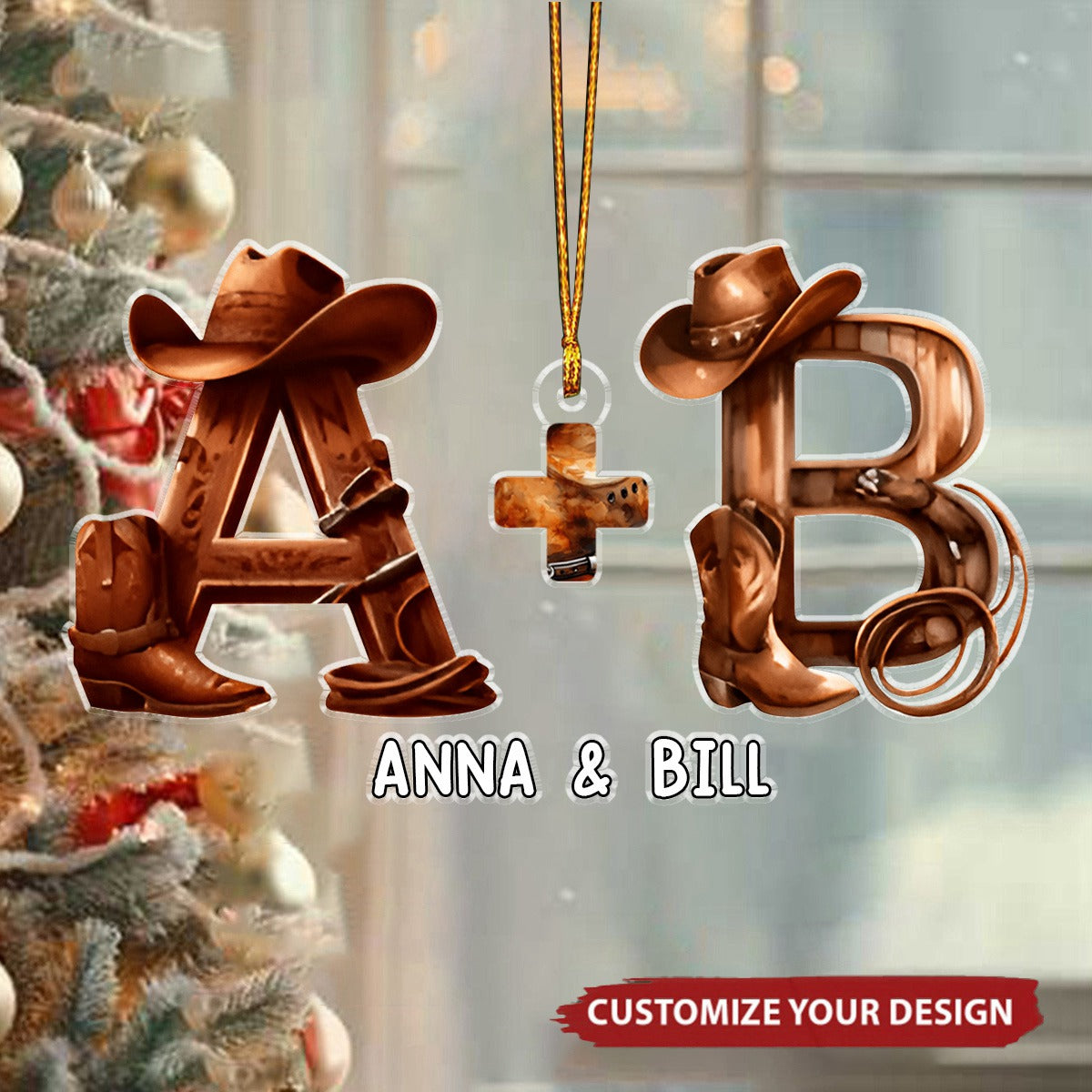 Personalized Letter Gifts For Couple Acrylic Ornament
