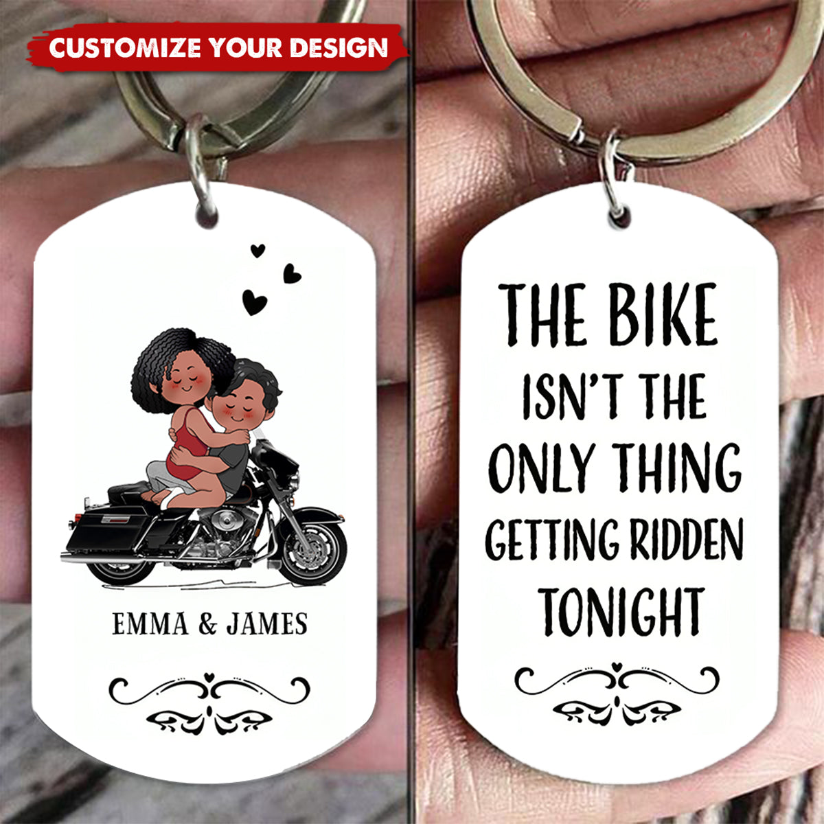 I Will Ride You - Personalized Couple Stainless Steel Keychain