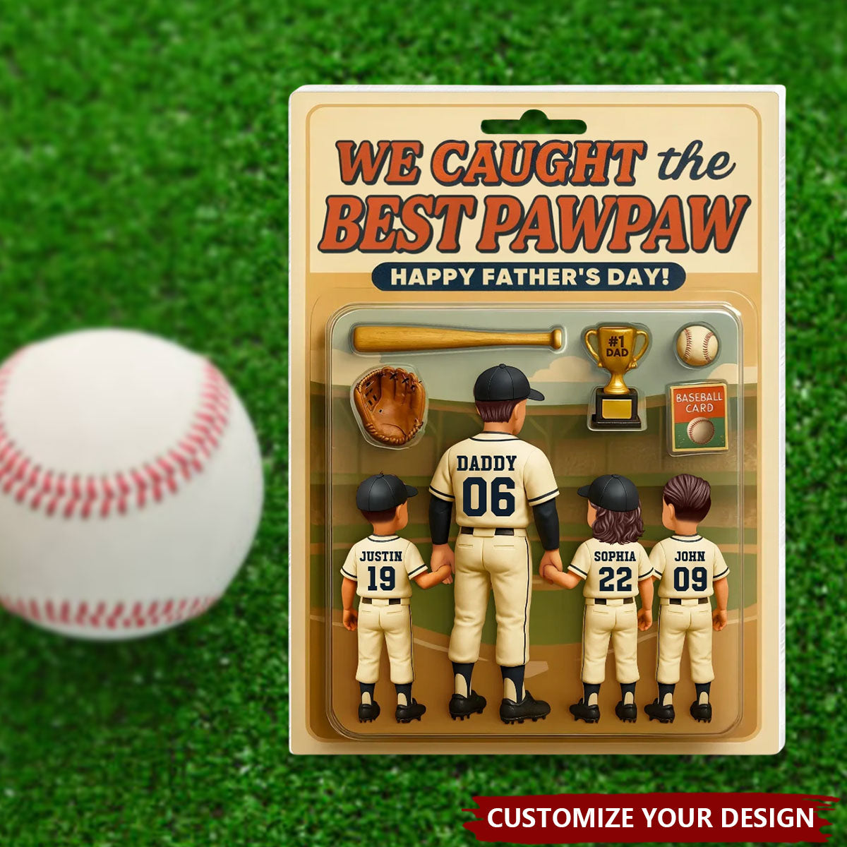 We Caught The Best Dad Baseball Personalized Acrylic Plaque