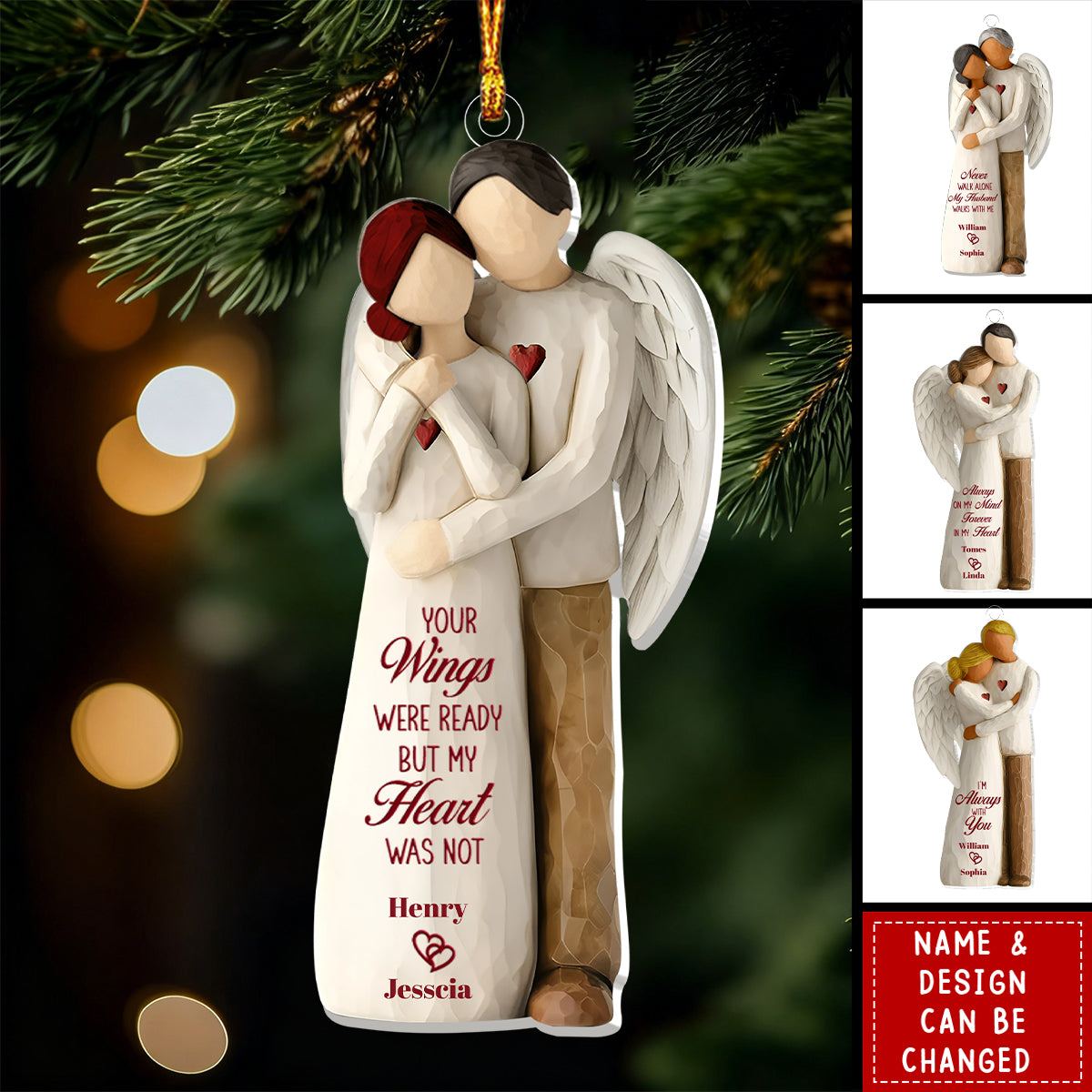 Always On My Mind Forever In My Heart - Personalized 1-Layer Acrylic Ornament