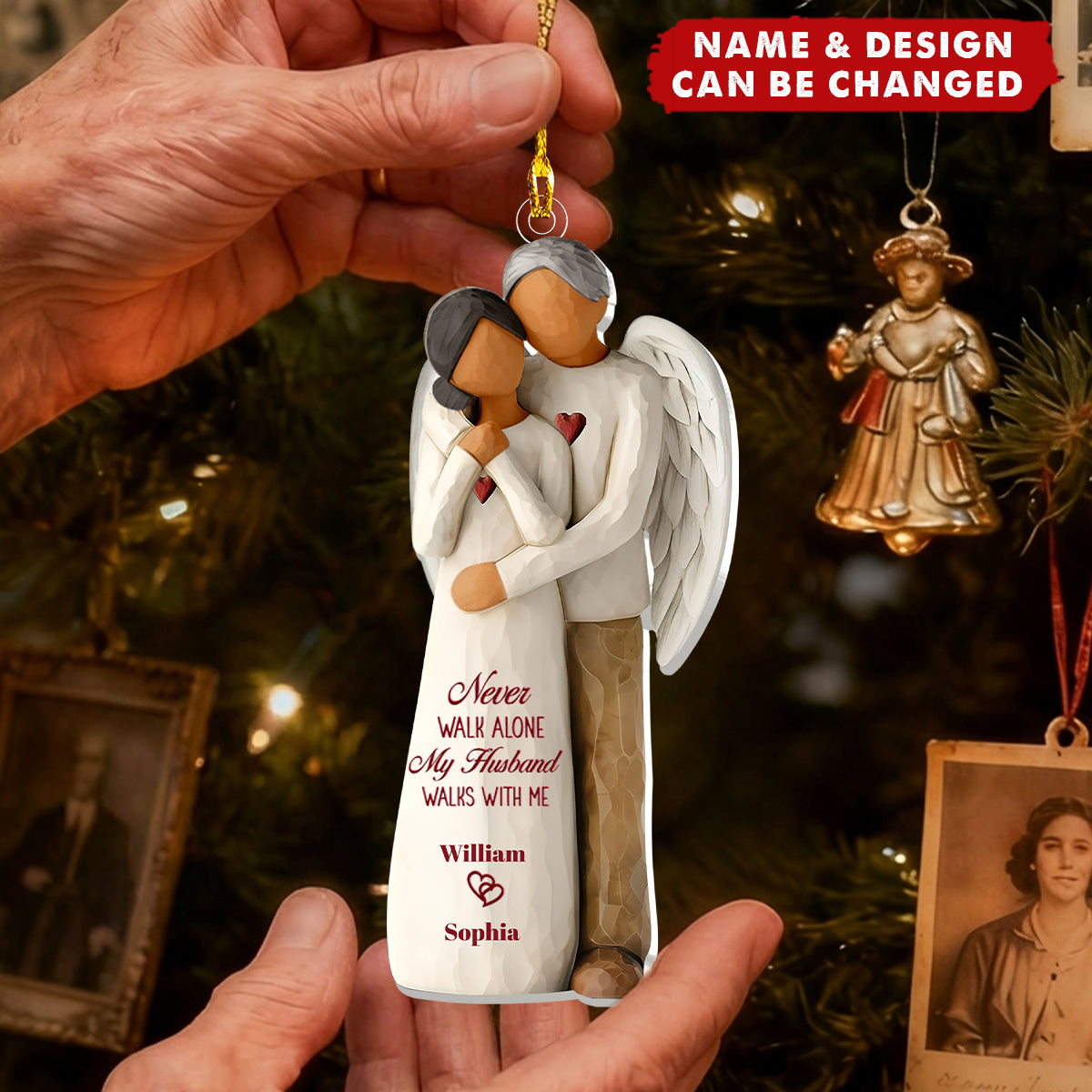 Always On My Mind Forever In My Heart - Personalized 1-Layer Acrylic Ornament