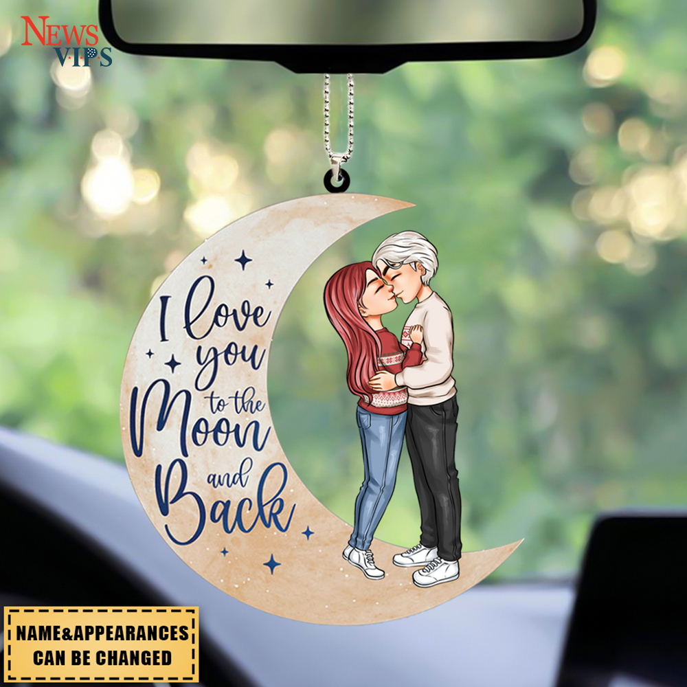 I Love You To The Moon And Back - Personalized Ornament