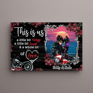 BIKER COUPLE THIS IS US - PERSONALIZED POSTER FOR COUPLES, HIM, HER, MOTORCYCLE LOVERS