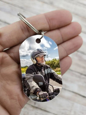 Biker Memorial Keychain, Remembrance Gift For Motorcycle Rider, Loss of Loved One, Sympathy Gift Loss of Best Friend, Riding With The Angels