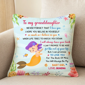 Family - Granddaughter Little Mermaid - Personalized Pillow