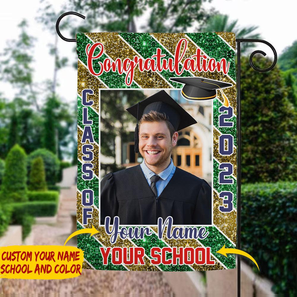Custom Photo Congratulations Class Of 2023, Graduation Garden Flag