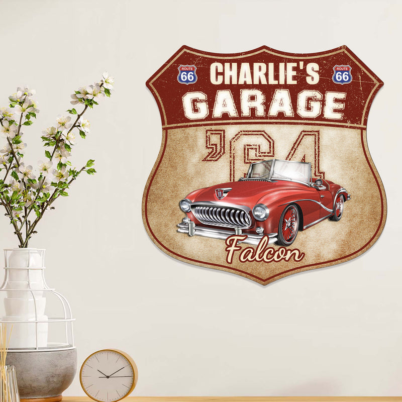(Photo Inserted) My Garage My Car - Personalized Custom Shaped Metal Sign
