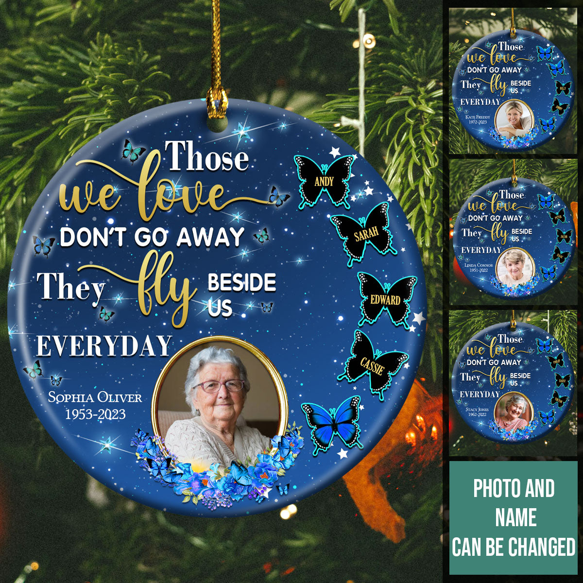 They Fly Beside Us Everyday - Personalized Ornament - Memorial Gift For Family, Christmas