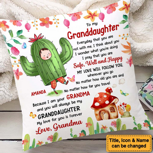 Gift For Granddaughter Flower Fairy To My Granddaughter Pillow