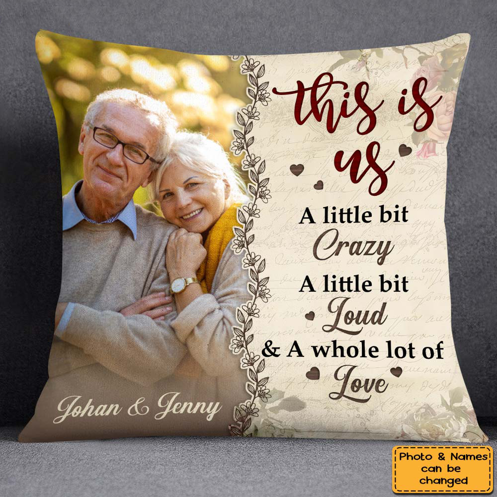 Gift For Old Couple This Is Us Upload Photo Pillow