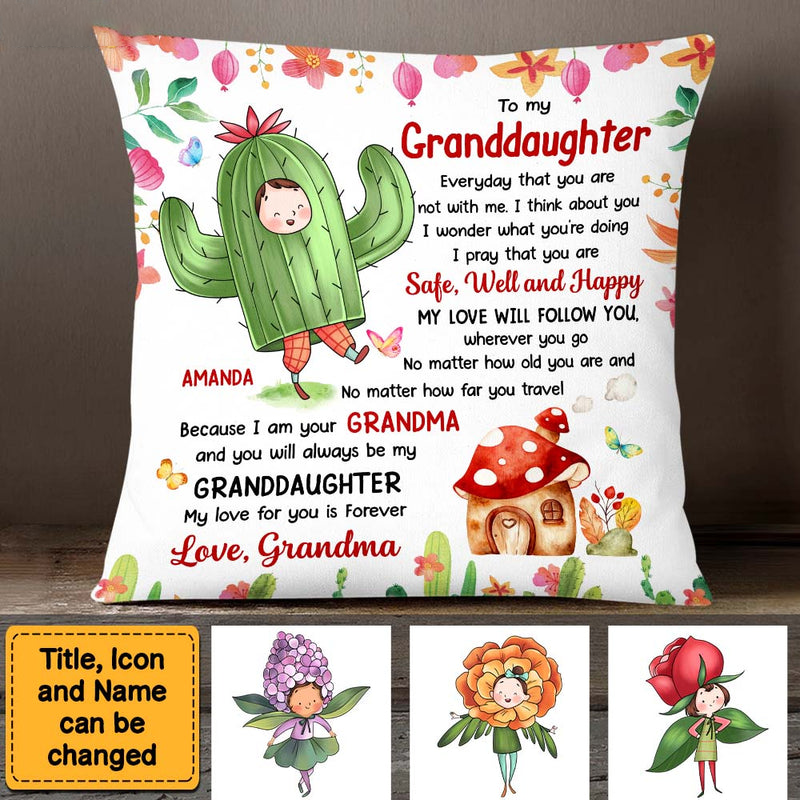 Gift For Granddaughter Flower Fairy To My Granddaughter Pillow
