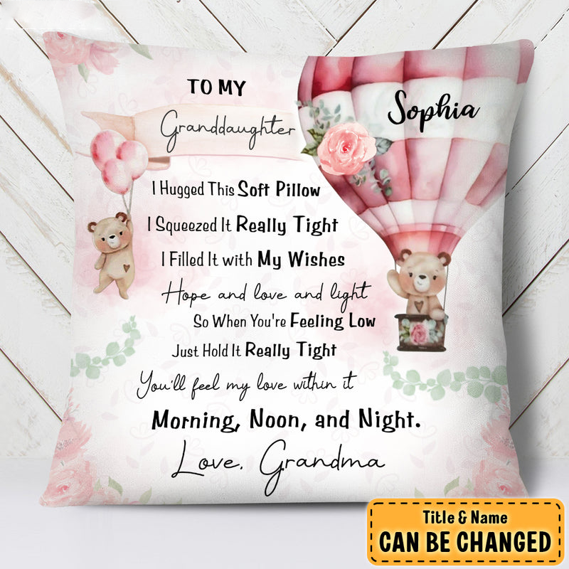 Gift For Granddaughter Baby Bear Balloon Pillow