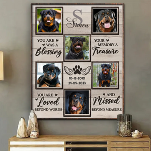 Pet Lovers - Custom Photo Dog Memorial Posters - Personalized Poster