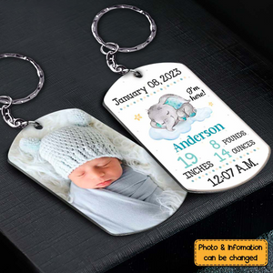 Newborn Baby Gift Photo Upload Stainless steel Keychain