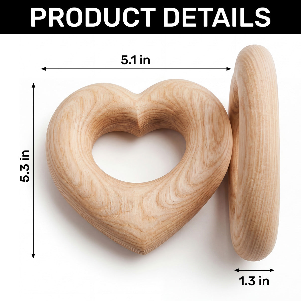 Growing Old Together - Personalized Interlocking Wooden Hearts