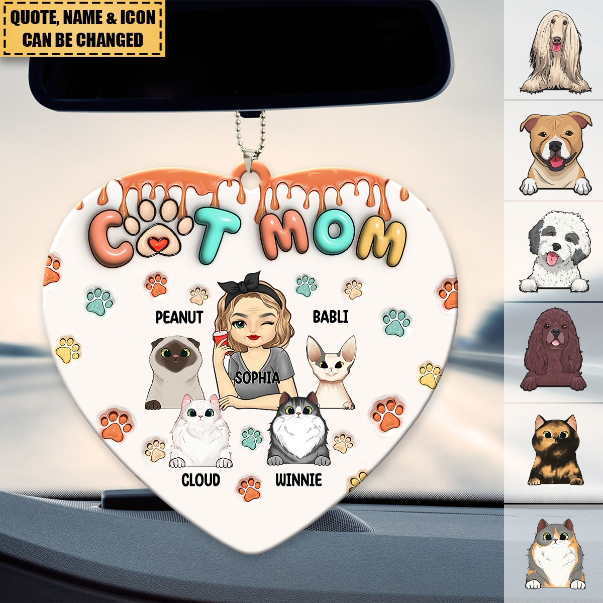 The Road To My Heart Is Filled With Paw Prints - Dog & Cat Personalized Acrylic Ornament