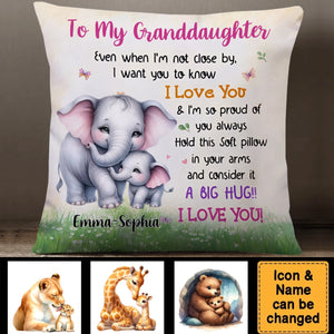 Personalized Granddaughter Grandson I Am So Proud Of You Pillow