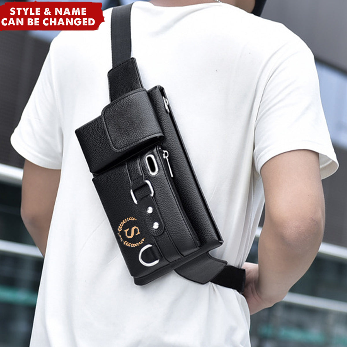 Vintage Monogram - Personalized Travel Waist Crossbody Shoulder Bag