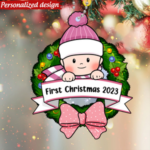 Baby's First Christmas Personalized Acrylic Ornament