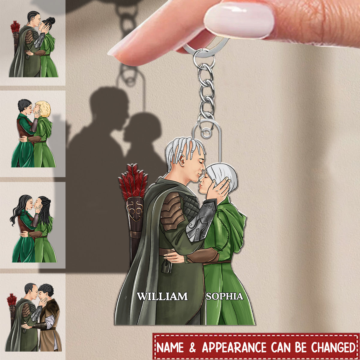 Personalized Gifts For Couple Keychain Hugging Couple