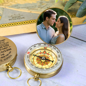 Custom Photo I'm Always Here For You - Personalized Compass