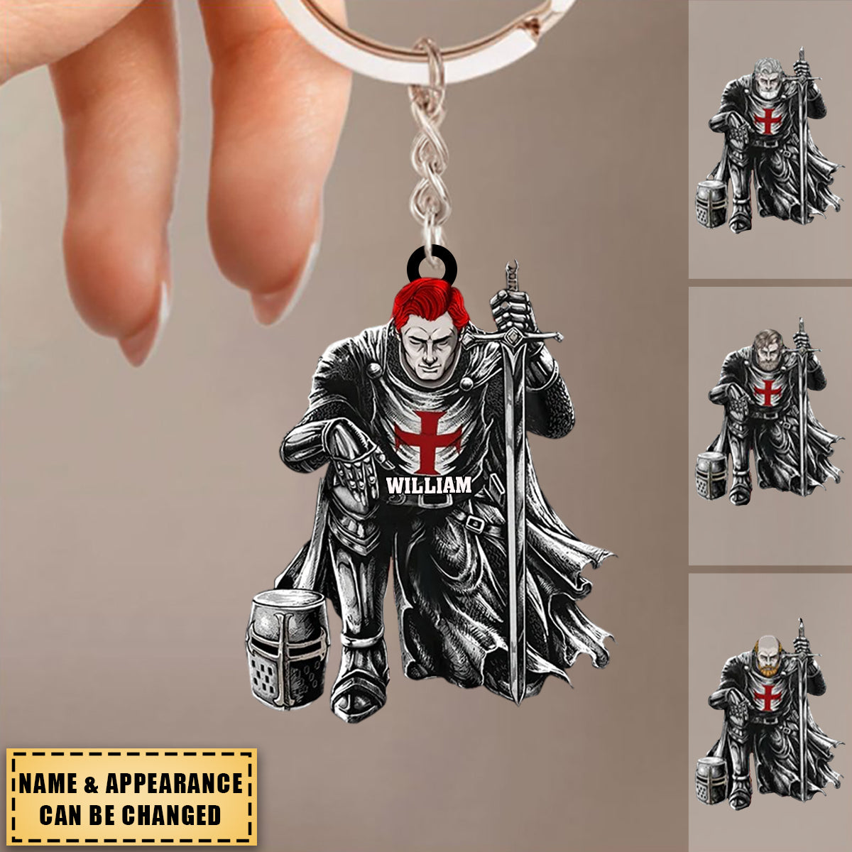 A Child Of God, A Man Of Faith, A Warrior Of Christ Knight Templars Personalized Keychain
