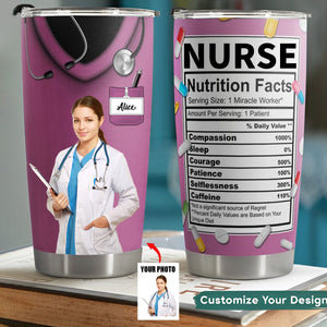 Nurse Nutrition Facts - Personalized Phtoo Tumbler Cup