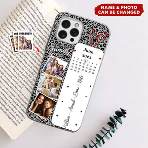 Custom Photo Calendar Family Name The Day Our Journey Began - Gift For Family - Personalized Phone Case