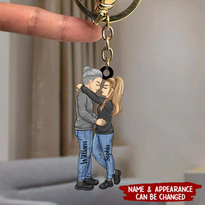 Couple Personalized Acrylic Keychain - Gift For Husband Wife, Anniversary