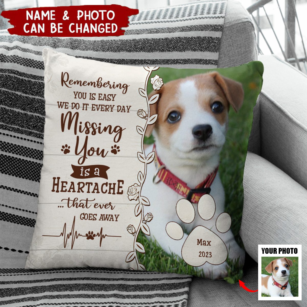 I Am Always With You - Memorial Personalized Photo Pillow