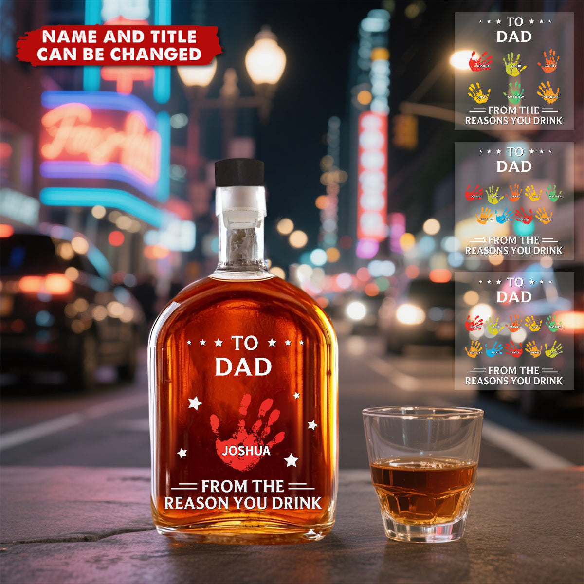 To My First And Forever Hero - Personalized Custom Whiskey Bottle - Father's Day, Gift For Dad, Grandpa