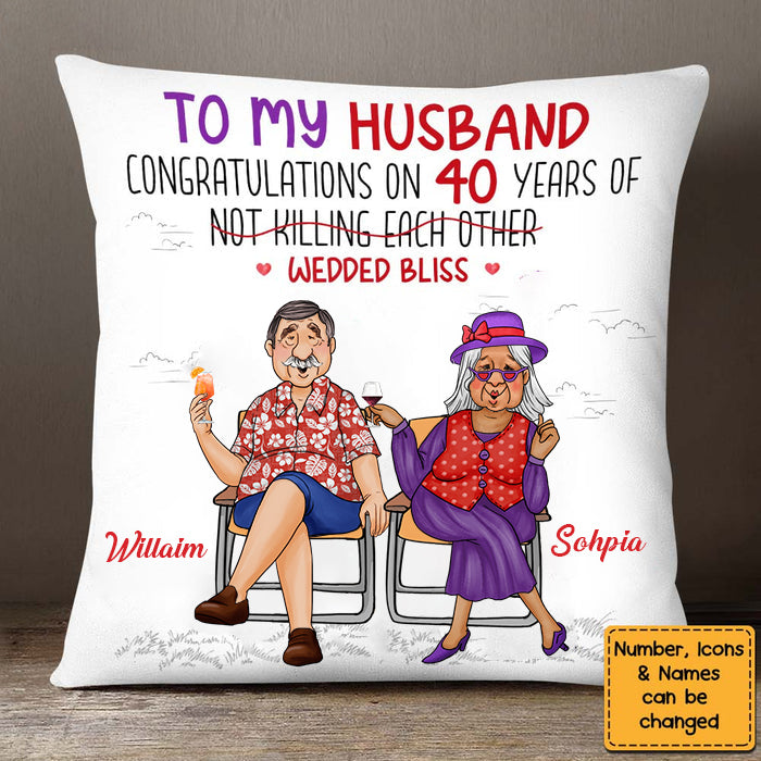 Gift For Husband Couple Years Anniversary Pillow